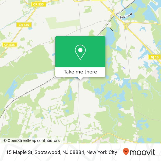 Mapa de 15 Maple St, Spotswood, NJ 08884