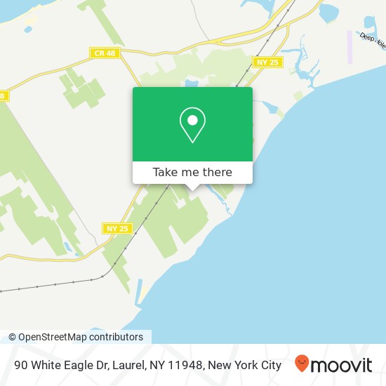 90 White Eagle Dr, Laurel, NY 11948 map
