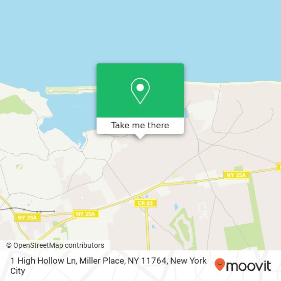 Mapa de 1 High Hollow Ln, Miller Place, NY 11764