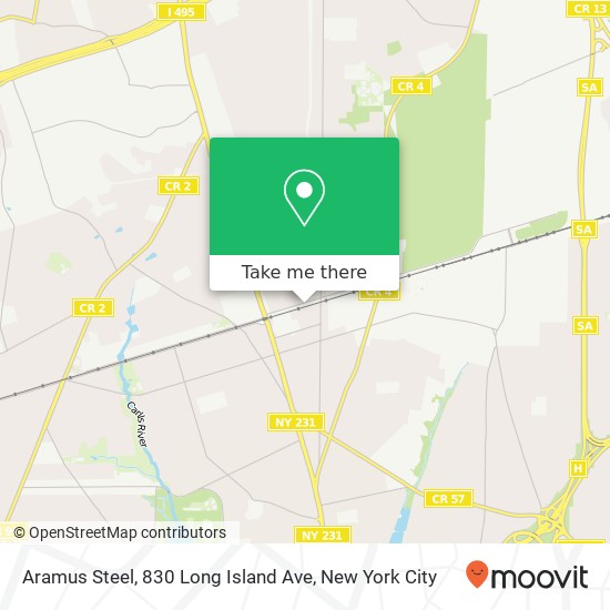 Aramus Steel, 830 Long Island Ave map