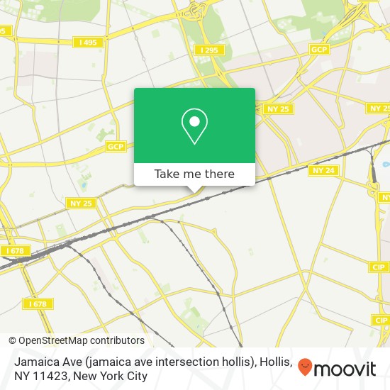 Mapa de Jamaica Ave (jamaica ave intersection hollis), Hollis, NY 11423
