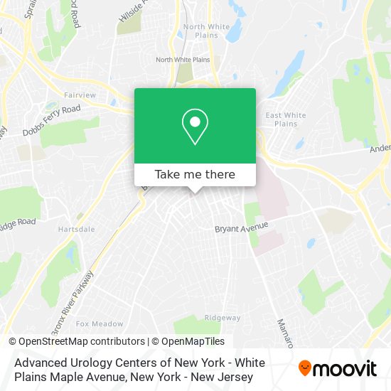 Advanced Urology Centers of New York - White Plains Maple Avenue map