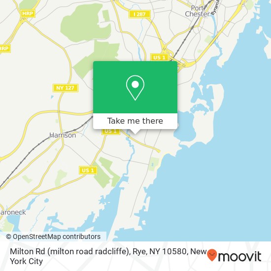 Mapa de Milton Rd (milton road radcliffe), Rye, NY 10580