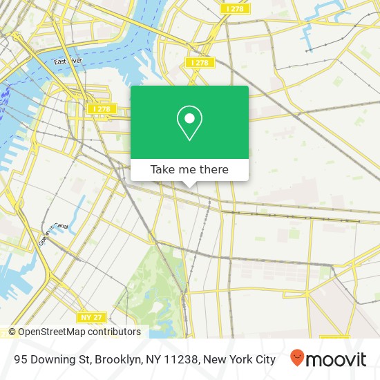 Mapa de 95 Downing St, Brooklyn, NY 11238