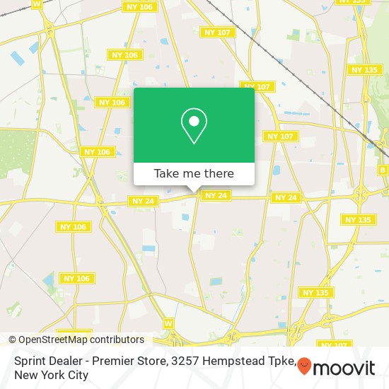 Sprint Dealer - Premier Store, 3257 Hempstead Tpke map