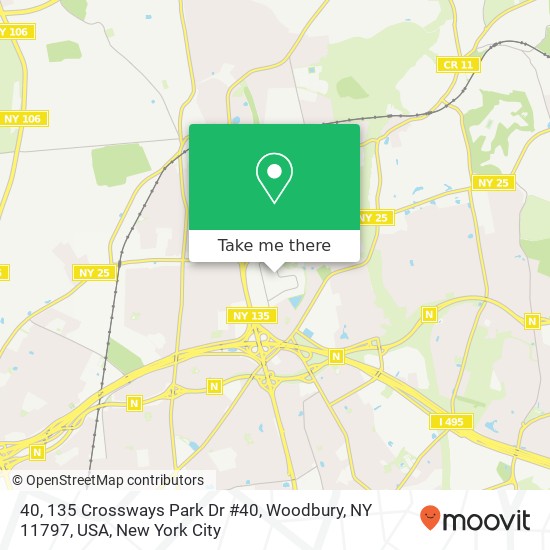 Mapa de 40, 135 Crossways Park Dr #40, Woodbury, NY 11797, USA