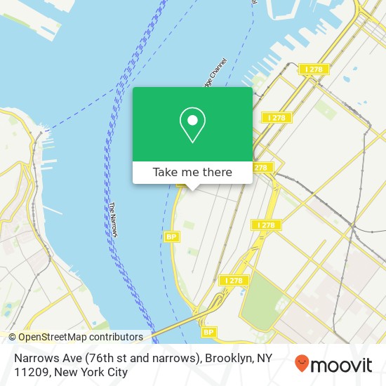 Narrows Ave (76th st and narrows), Brooklyn, NY 11209 map