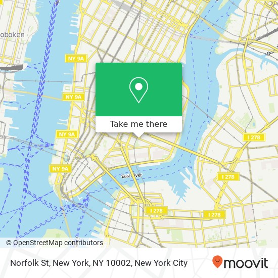 Mapa de Norfolk St, New York, NY 10002