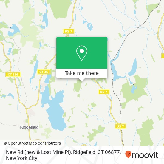 Mapa de New Rd (new & Lost Mine Pl), Ridgefield, CT 06877