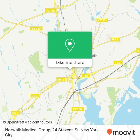 Mapa de Norwalk Medical Group, 24 Stevens St