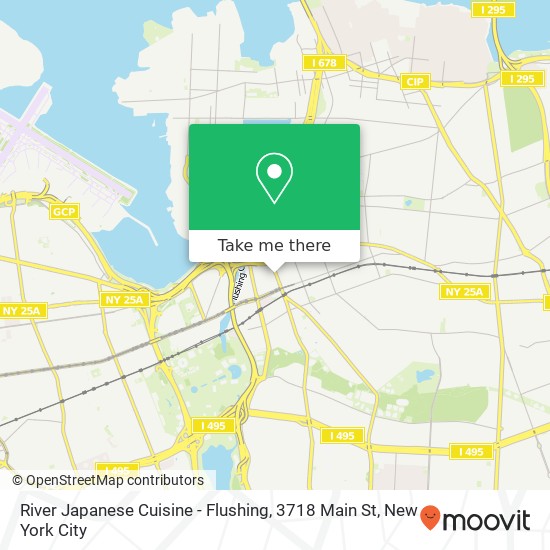 Mapa de River Japanese Cuisine - Flushing, 3718 Main St