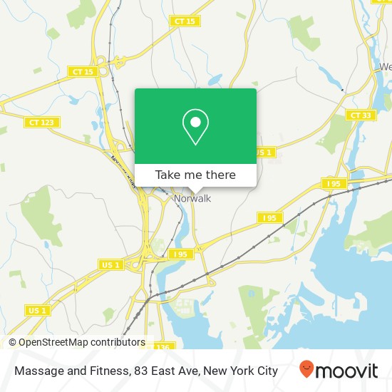 Massage and Fitness, 83 East Ave map