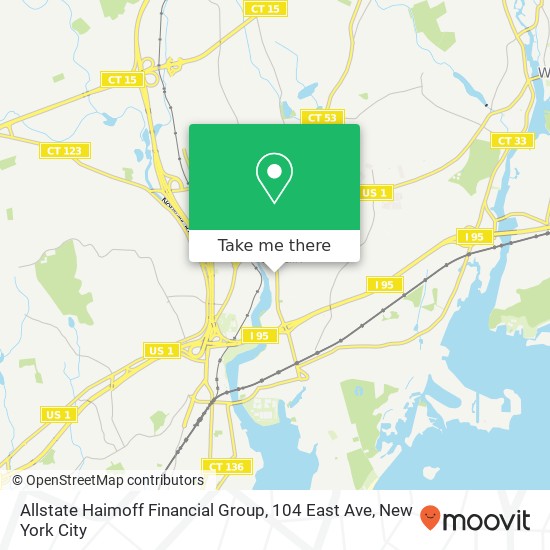 Mapa de Allstate Haimoff Financial Group, 104 East Ave