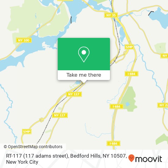 Mapa de RT-117 (117 adams street), Bedford Hills, NY 10507