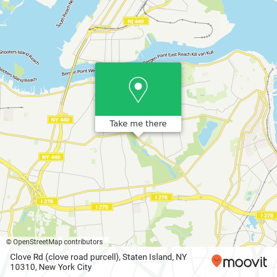 Mapa de Clove Rd (clove road purcell), Staten Island, NY 10310