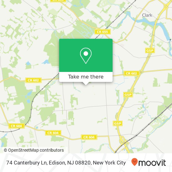 74 Canterbury Ln, Edison, NJ 08820 map