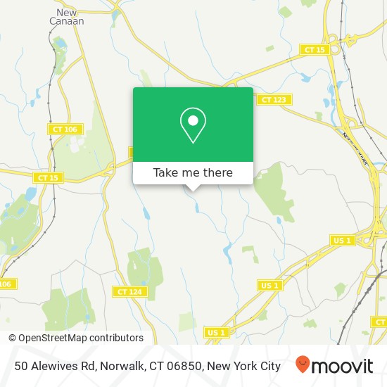 Mapa de 50 Alewives Rd, Norwalk, CT 06850