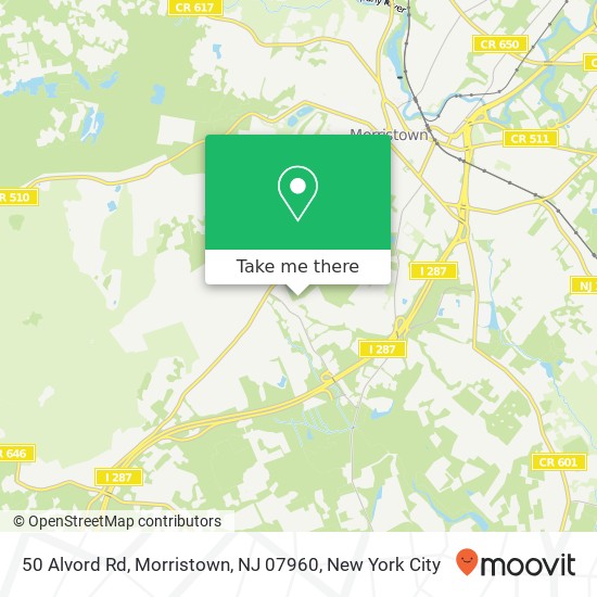 50 Alvord Rd, Morristown, NJ 07960 map