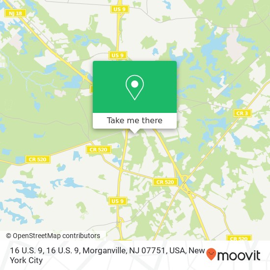 Mapa de 16 U.S. 9, 16 U.S. 9, Morganville, NJ 07751, USA