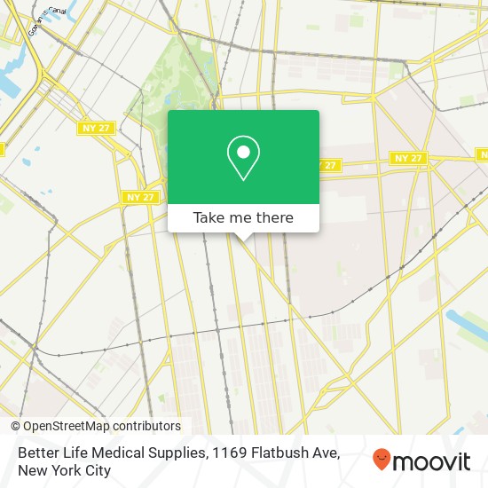 Mapa de Better Life Medical Supplies, 1169 Flatbush Ave