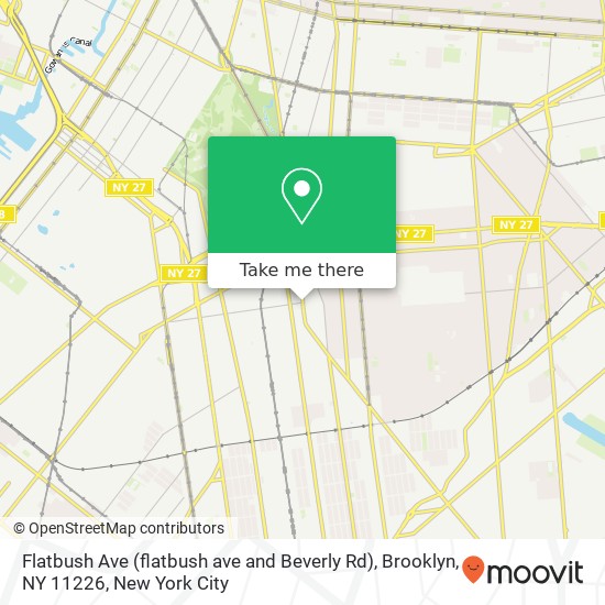 Flatbush Ave (flatbush ave and Beverly Rd), Brooklyn, NY 11226 map
