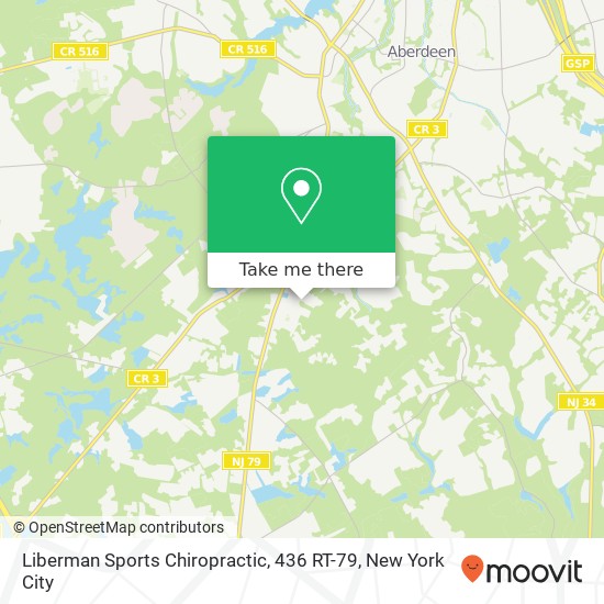Mapa de Liberman Sports Chiropractic, 436 RT-79