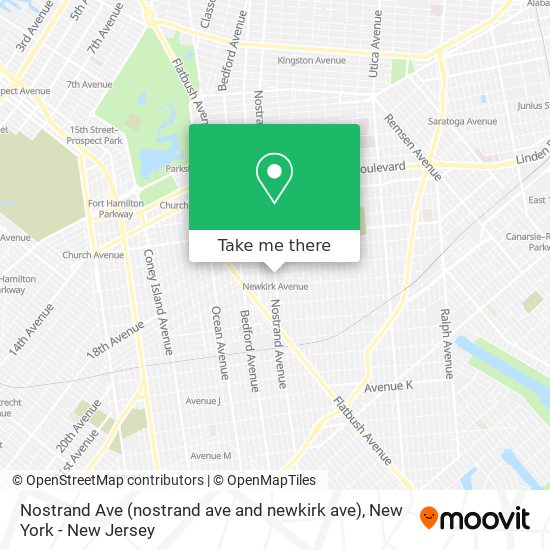 Nostrand Ave (nostrand ave and newkirk ave) map