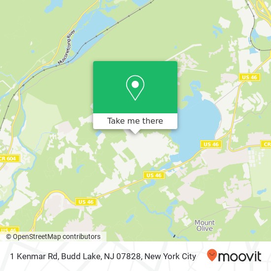 Mapa de 1 Kenmar Rd, Budd Lake, NJ 07828