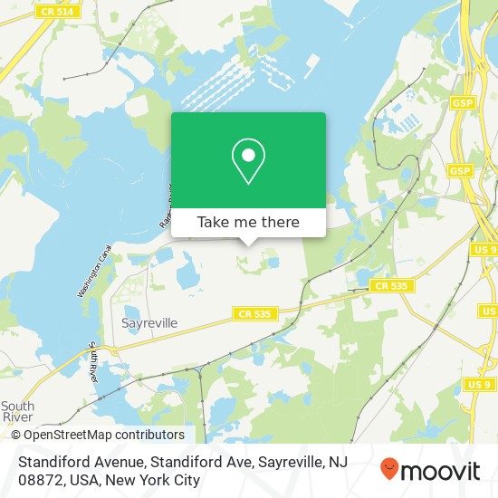 Standiford Avenue, Standiford Ave, Sayreville, NJ 08872, USA map