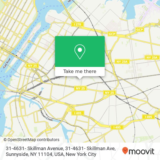 Mapa de 31-4631- Skillman Avenue, 31-4631- Skillman Ave, Sunnyside, NY 11104, USA