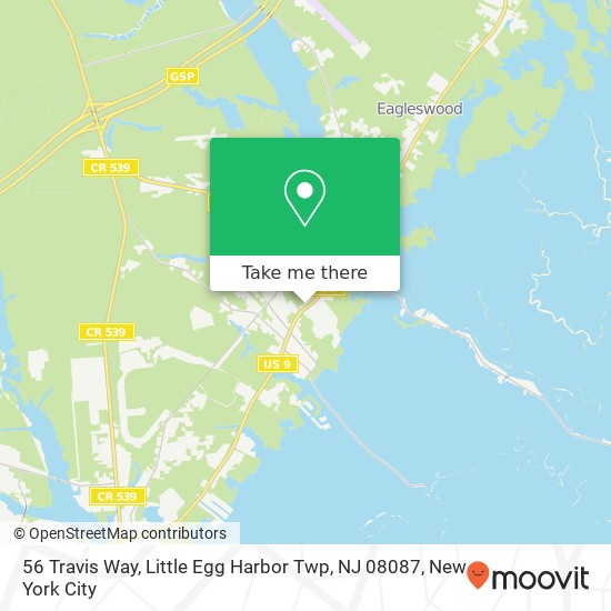 56 Travis Way, Little Egg Harbor Twp, NJ 08087 map