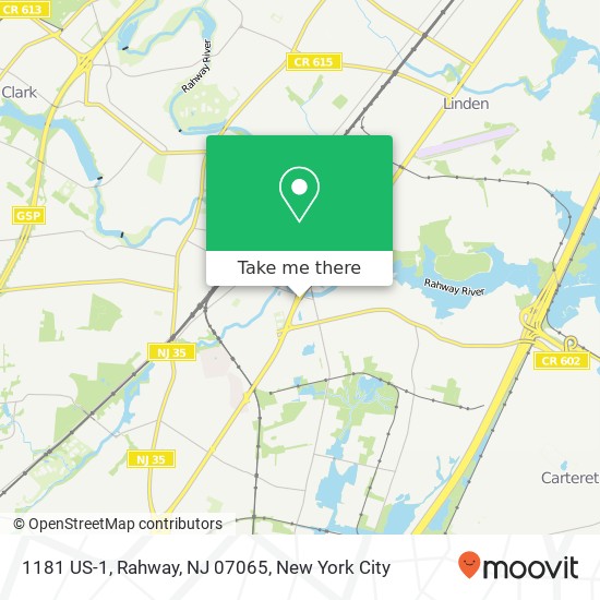 Mapa de 1181 US-1, Rahway, NJ 07065