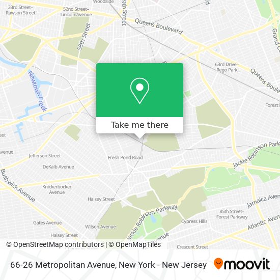 66-26 Metropolitan Avenue map