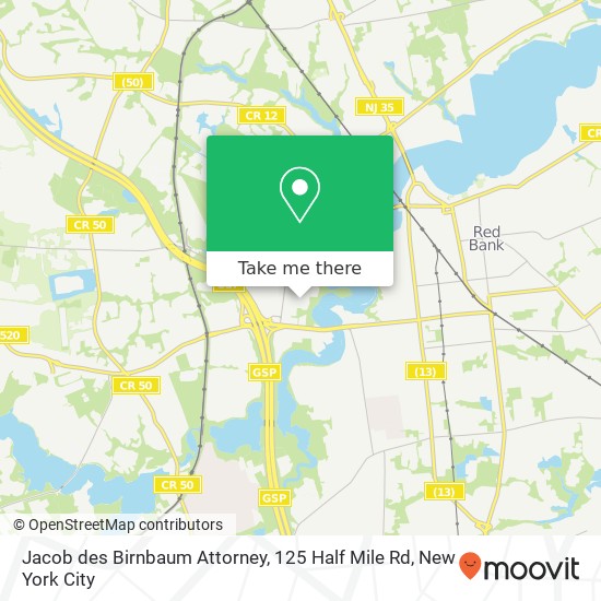 Mapa de Jacob des Birnbaum Attorney, 125 Half Mile Rd