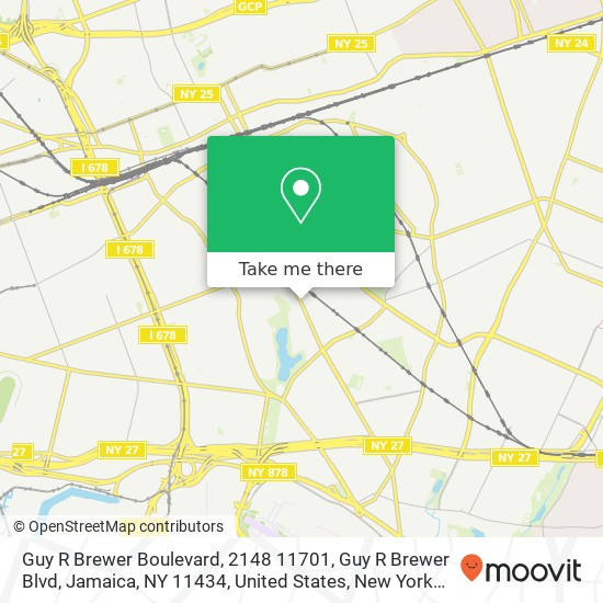 Mapa de Guy R Brewer Boulevard, 2148 11701, Guy R Brewer Blvd, Jamaica, NY 11434, United States