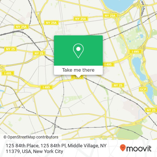 125 84th Place, 125 84th Pl, Middle Village, NY 11379, USA map