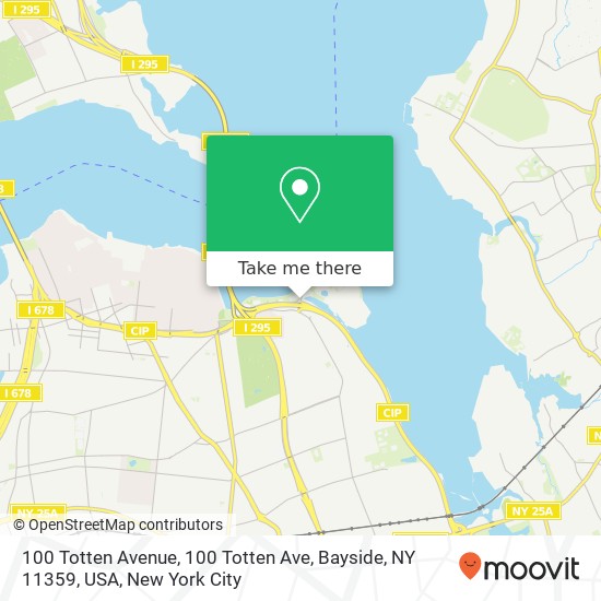 100 Totten Avenue, 100 Totten Ave, Bayside, NY 11359, USA map