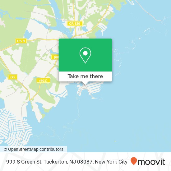 Mapa de 999 S Green St, Tuckerton, NJ 08087