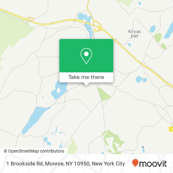 Mapa de 1 Brookside Rd, Monroe, NY 10950