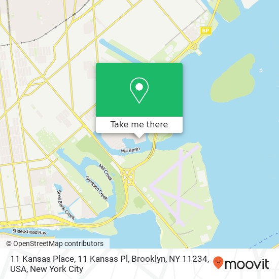 Mapa de 11 Kansas Place, 11 Kansas Pl, Brooklyn, NY 11234, USA