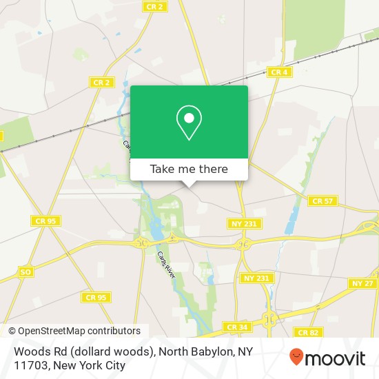 Mapa de Woods Rd (dollard woods), North Babylon, NY 11703