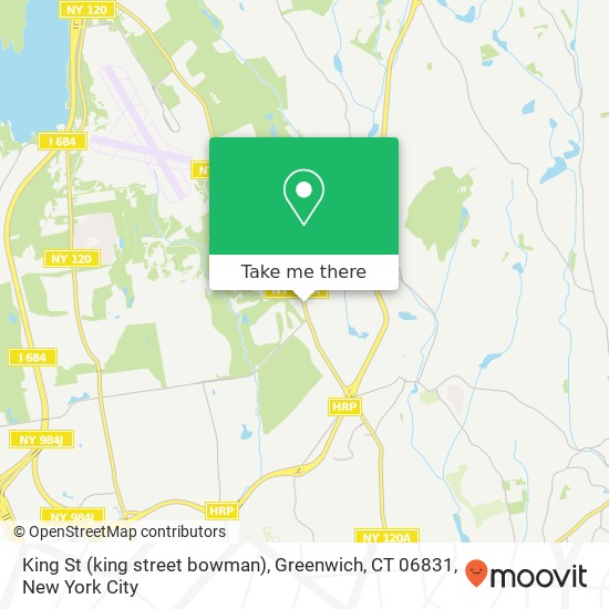 Mapa de King St (king street bowman), Greenwich, CT 06831
