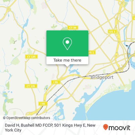 Mapa de David H, Bushell MD FCCP, 501 Kings Hwy E