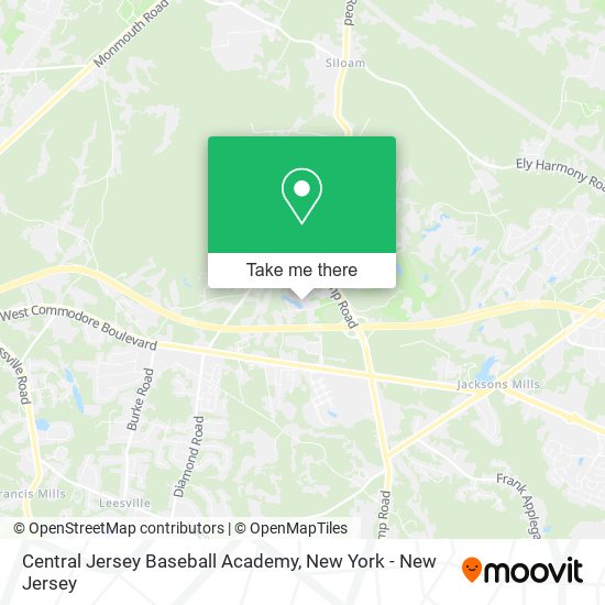 Mapa de Central Jersey Baseball Academy