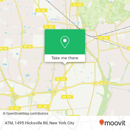 Mapa de ATM, 1495 Hicksville Rd