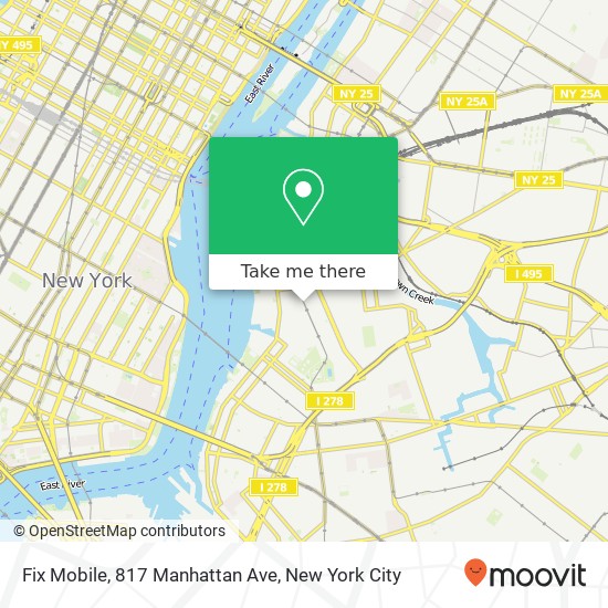 Fix Mobile, 817 Manhattan Ave map