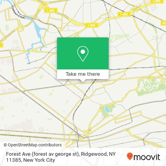 Mapa de Forest Ave (forest av george st), Ridgewood, NY 11385
