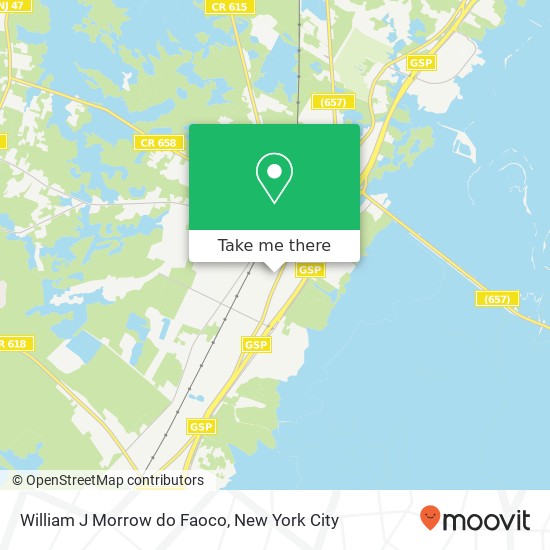 Mapa de William J Morrow do Faoco, 601 S Route 9