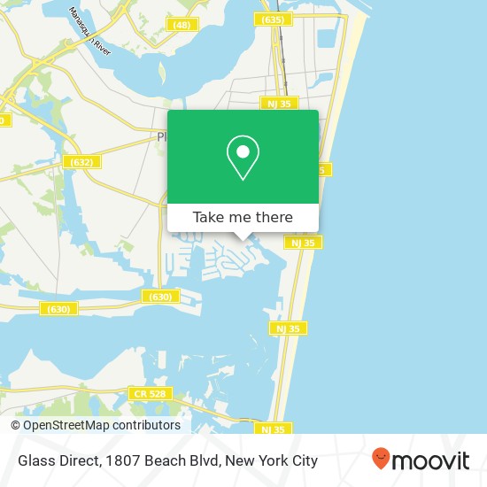 Mapa de Glass Direct, 1807 Beach Blvd