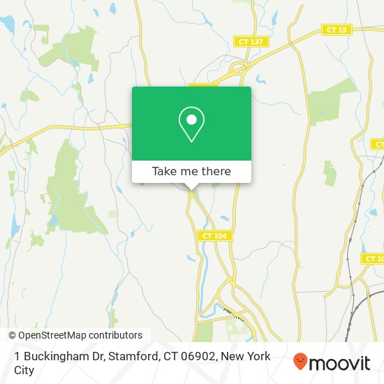 Mapa de 1 Buckingham Dr, Stamford, CT 06902
